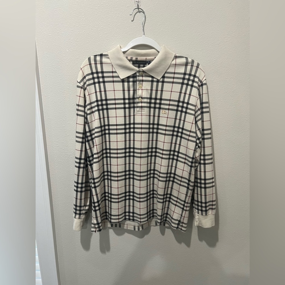 Vintage Burberry long sleeve polo